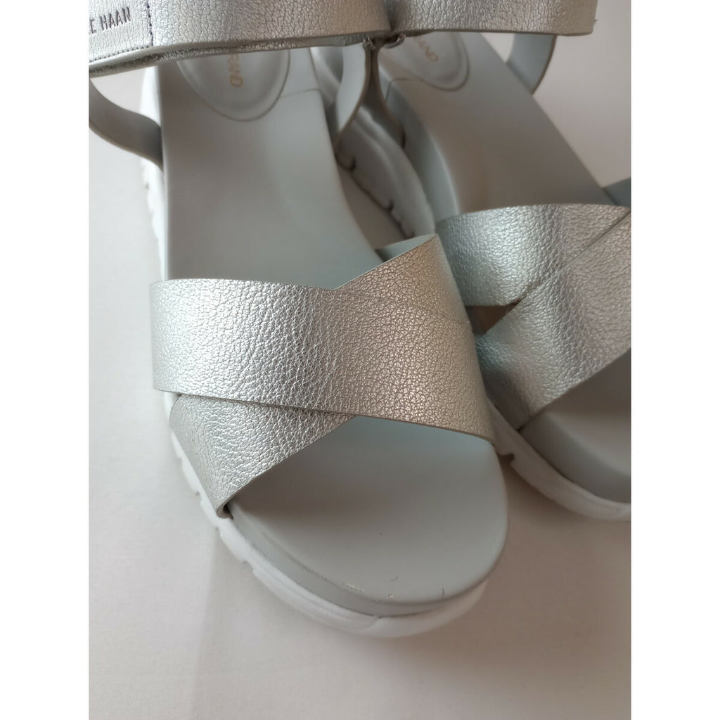 Cole Haan コールハーン ZERO GRAND SNDAL サンダル  25  8 シルバー 靴 【中古】