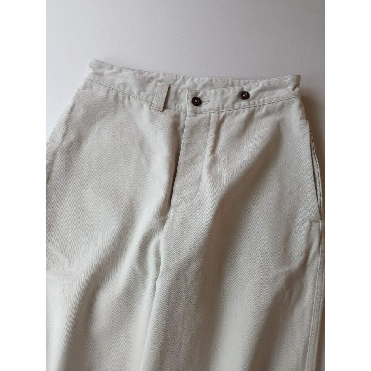 MHL エムエイチエル マーガレットハウエル BRUSHED COTTON DRILL コットン パンツ ライトベージュ 2【中古】