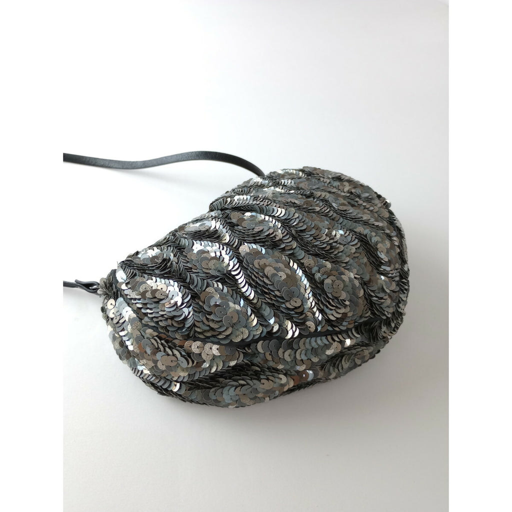 JAMIN PUECH ジャマンピュエッシュ ビーズ スパンコール ショルダー バッグ シルバー【中古】