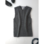 COMME des GARCONS SHIRT コムデギャルソン シャツ fully fashioned knit gauge 7 milled ウール ニット ベスト グレーS 【中古】