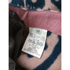 mina perhonen ミナペルホネンfrutta スカート ポンチョ ブランケット ネイビー ベージュ 36【中古】