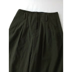 21AW MARGARET HOWELL マーガレットハウエル COMPACT COTTON WOOL パンツ オリーヴ ブラウン 2【中古】