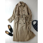 YLEVE イレーヴ Supima cotton Chambray twill スピーマ コットン トレンチ コート ロング ベージュ 1 ライナー 付 【中古】