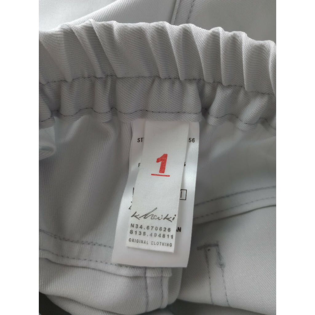 kha:ki カーキ STP SHOE CUT PIN-TUCK PANTS ドライ ストレッチ ツイル シューカット ピンタック パンツ 1 ライトブルー【中古】