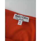 Americana アメリカーナ コットン100％ ロゴ Tシャツ カットソー トップス リビング コーラル【中古】