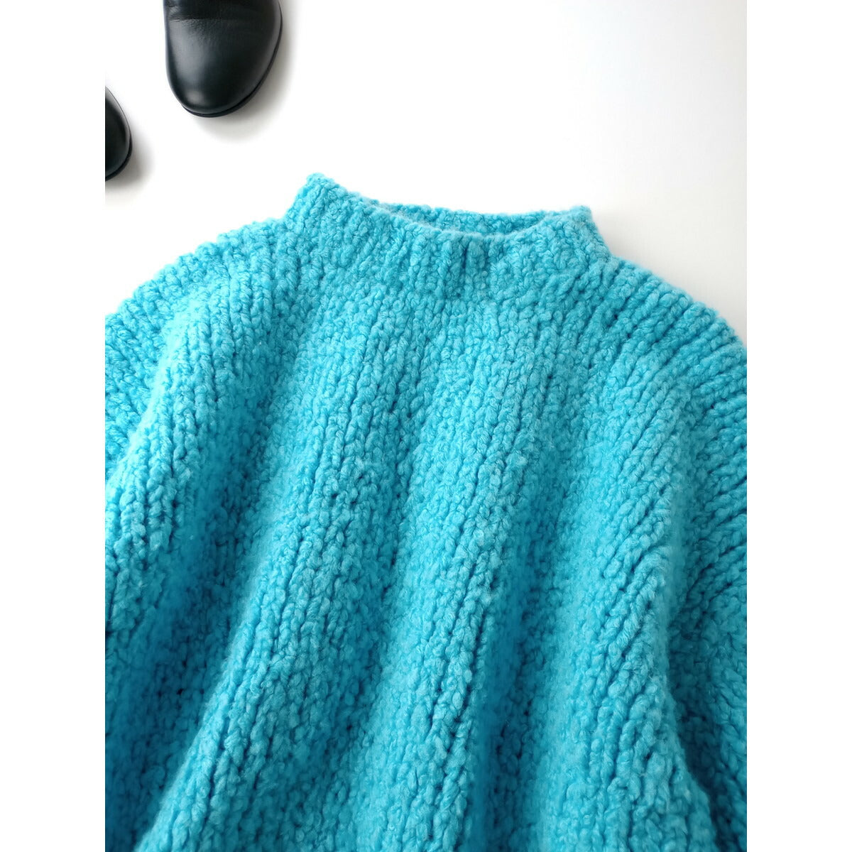 Christian Wijnants クリスチャンワイナンツ カシミヤ シルク ウール ローゲージ ニット 長袖 トップス ブルー XS (24M＋0821)【中古】