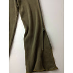 21AW BEAMS BOY ビームスボーイ 前後2WAY カーディガン ニット ベスト ワイド リブ パンツ カーキ セットアップ 1【中古】