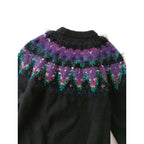 22AW COOHEM コーヘン KOHEN NORDIC KNIT ノルディック ニット 長袖 プルオーバー トップス 黒 ブラック L (18M＋0314)【中古】