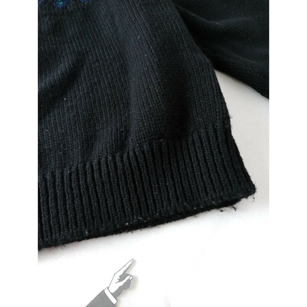 22AW COOHEM コーヘン KOHEN NORDIC KNIT ノルディック ニット 長袖 プルオーバー トップス 黒 ブラック L (18M＋0314)【中古】