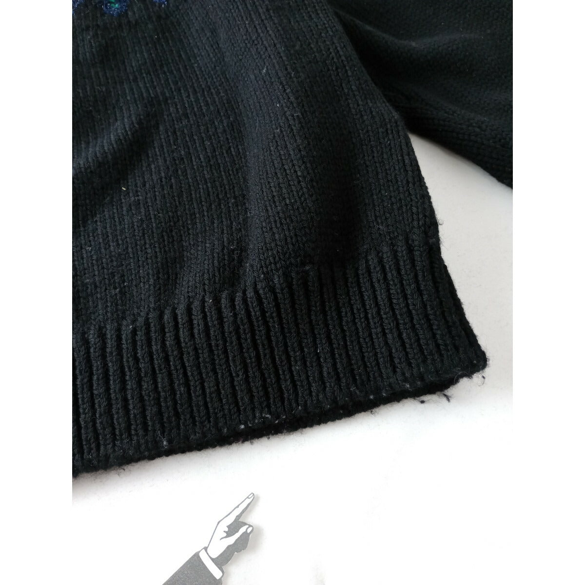 22AW COOHEM コーヘン KOHEN NORDIC KNIT ノルディック ニット 長袖 プルオーバー トップス 黒 ブラック L (18M＋0314)【中古】