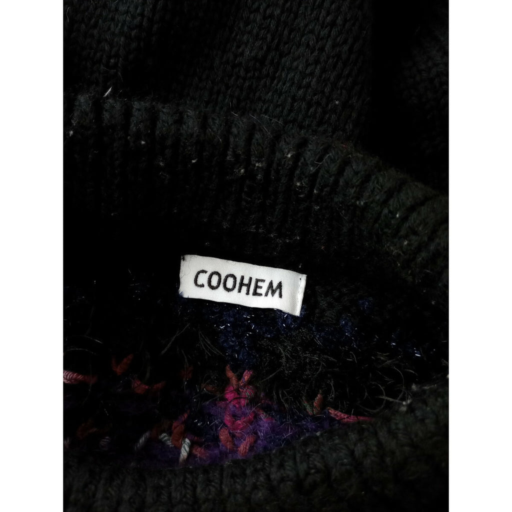 22AW COOHEM コーヘン KOHEN NORDIC KNIT ノルディック ニット 長袖 プルオーバー トップス 黒 ブラック L (18M＋0314)【中古】