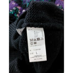 22AW COOHEM コーヘン KOHEN NORDIC KNIT ノルディック ニット 長袖 プルオーバー トップス 黒 ブラック L (18M＋0314)【中古】