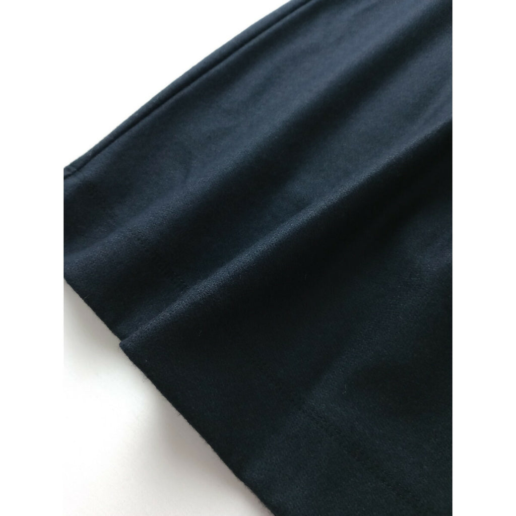 23SS intoca. イントゥーカ ウール 100% フレア ワイド パンツ ダークネイビー 2【中古】