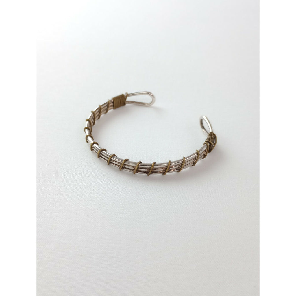RAINMAKER 金網つじ レインメーカー ワイヤー バングル ブレスレット シルバー ゴールド  アクセサリー【中古】