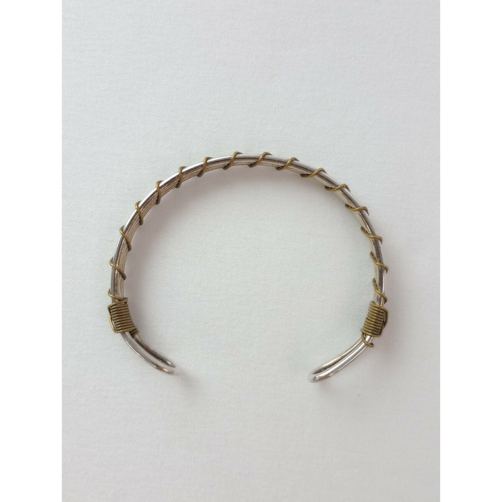 RAINMAKER 金網つじ レインメーカー ワイヤー バングル ブレスレット シルバー ゴールド  アクセサリー【中古】