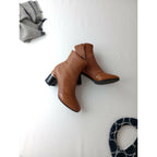 3.1 Phillip Lim スリーワン フィリップリム DRUM 70MM STRETCH ANKLE BOOT ラムレザー ストレッチ アンクル ブーツ ブラウン 37 靴 【中古】