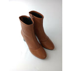3.1 Phillip Lim スリーワン フィリップリム DRUM 70MM STRETCH ANKLE BOOT ラムレザー ストレッチ アンクル ブーツ ブラウン 37 靴 【中古】