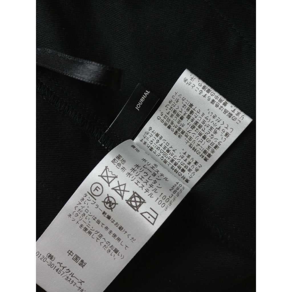 24SS JOURNAL STANDARD ジャーナルスタンダード TWストライプラインスラックス パンツ 黒 ブラック 36【中古】