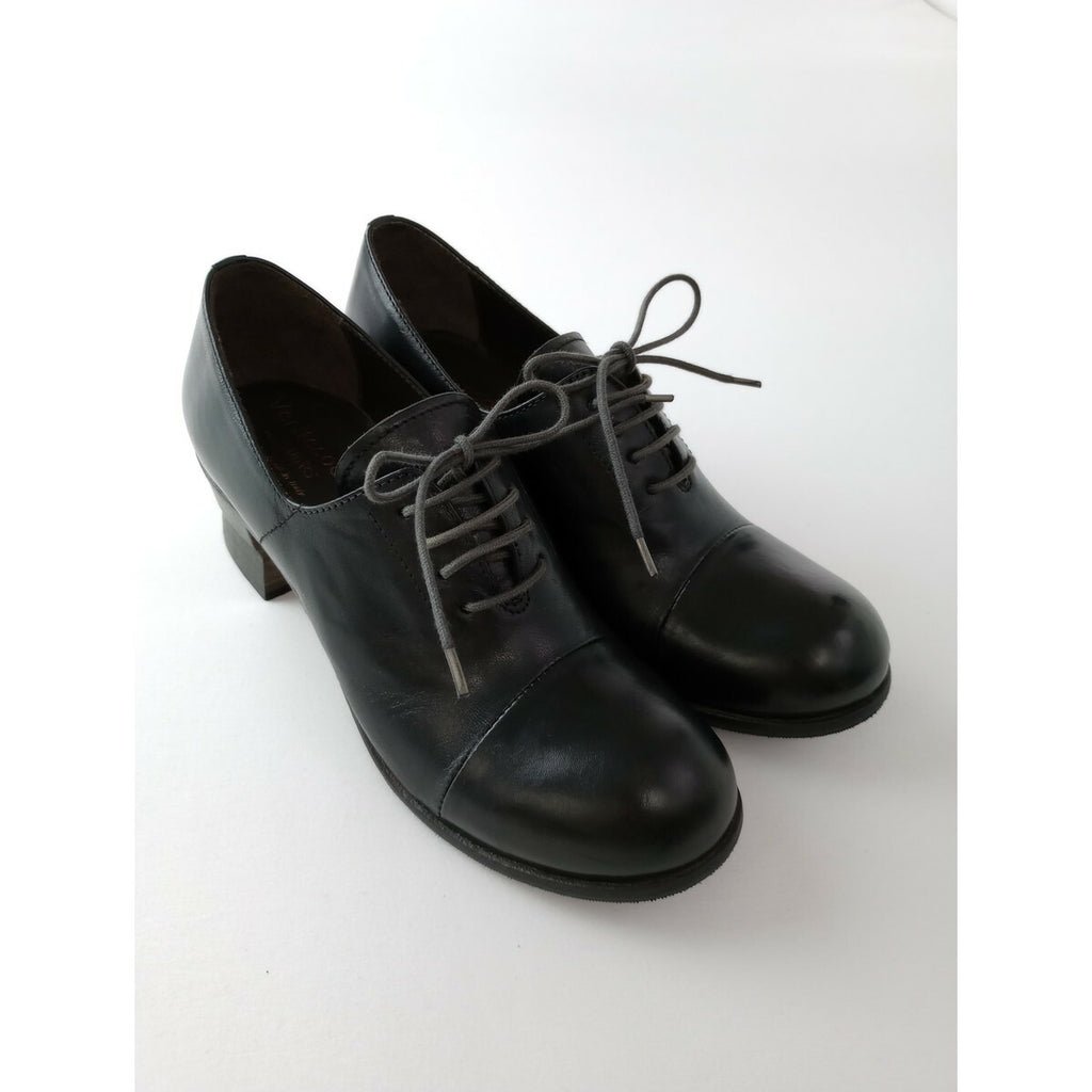 veritecoeur × SHOTO ヴェリテクール HORSE NAPPA NERO+ TAMP CUOIO レザーシューズ 黒 ブラック 37【中古】