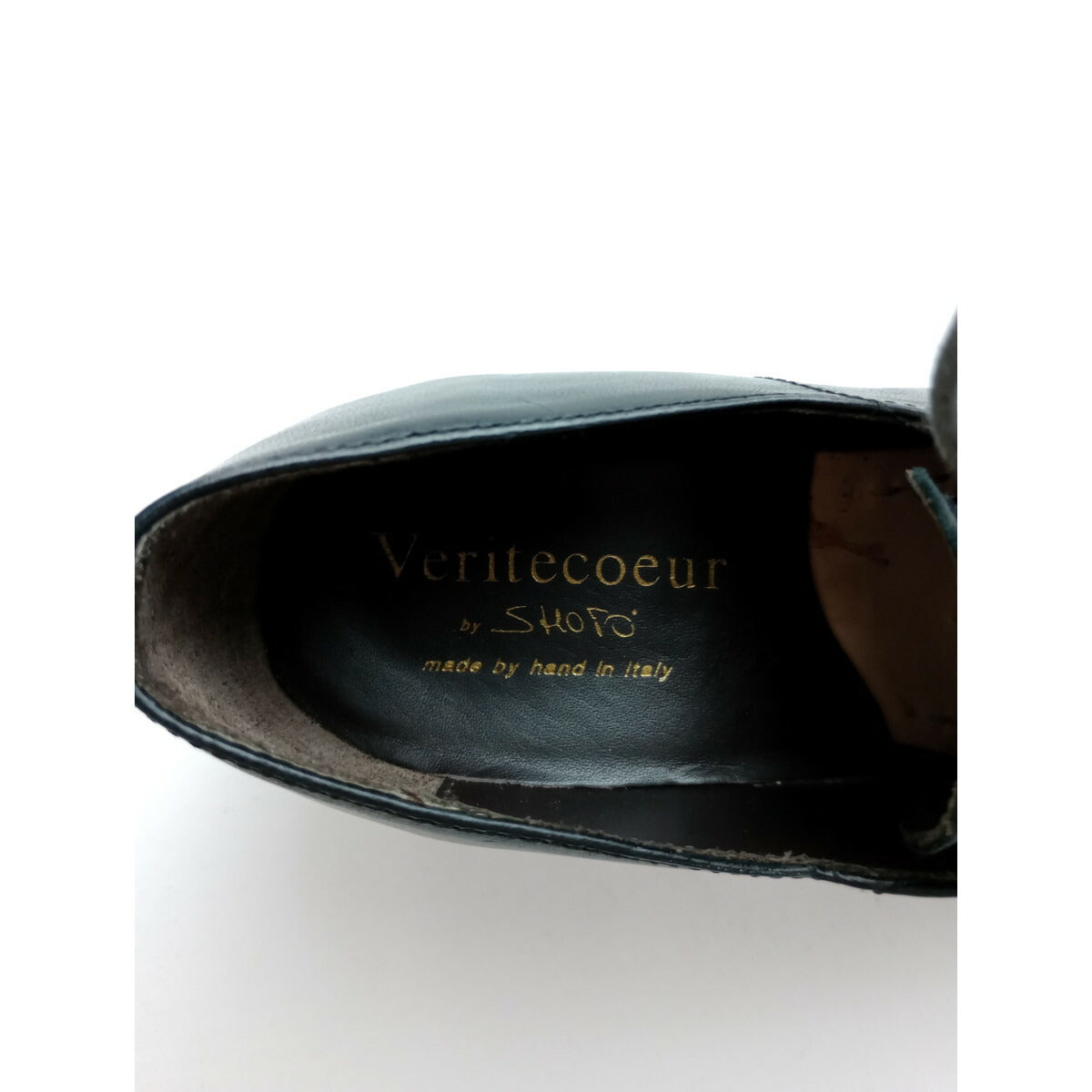 veritecoeur × SHOTO ヴェリテクール HORSE NAPPA NERO+ TAMP CUOIO レザーシューズ 黒 ブラック 37【中古】