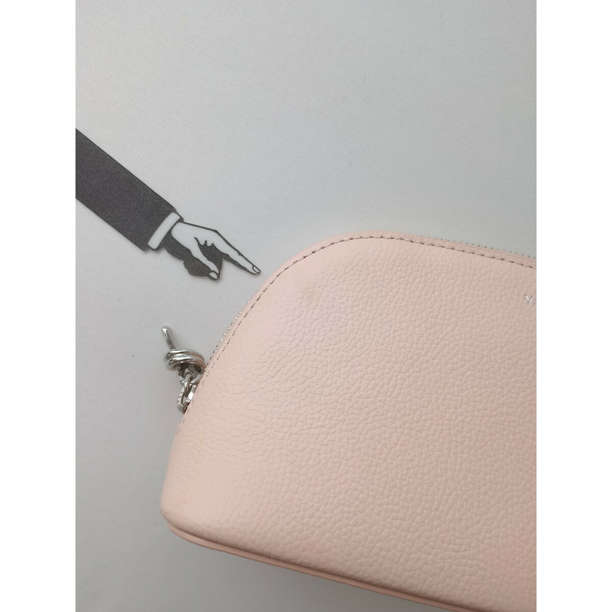 23AW VASIC ヴァジック 牛革 レザー ポーチ ピンク【中古】