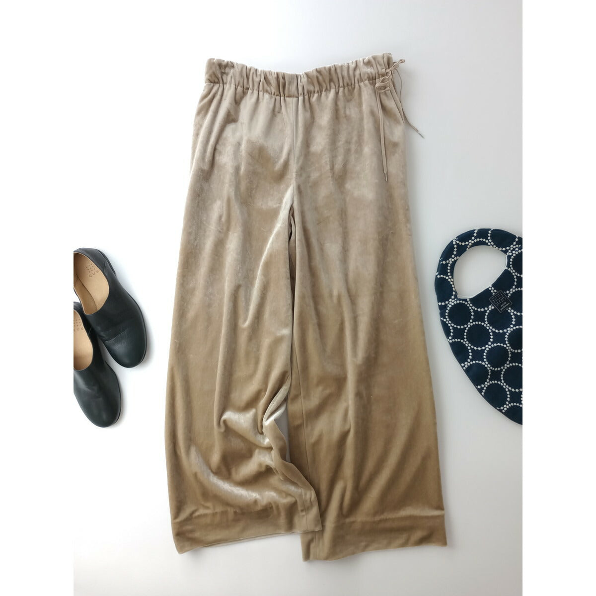 BALLSEY トゥモローランド マット ベロア イージー ストレート パンツ ベージュ (5M＋2676)【中古】
