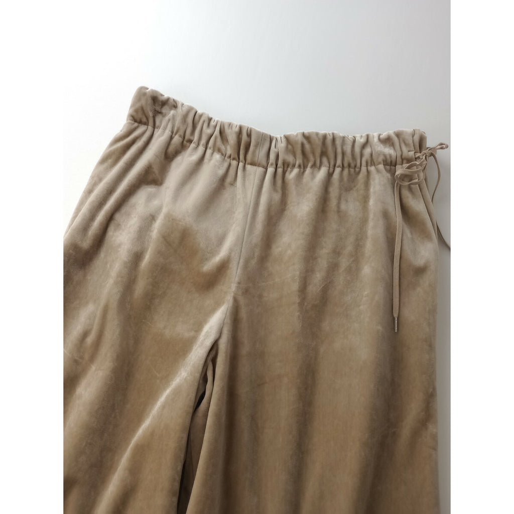 BALLSEY トゥモローランド マット ベロア イージー ストレート パンツ ベージュ (5M＋2676)【中古】