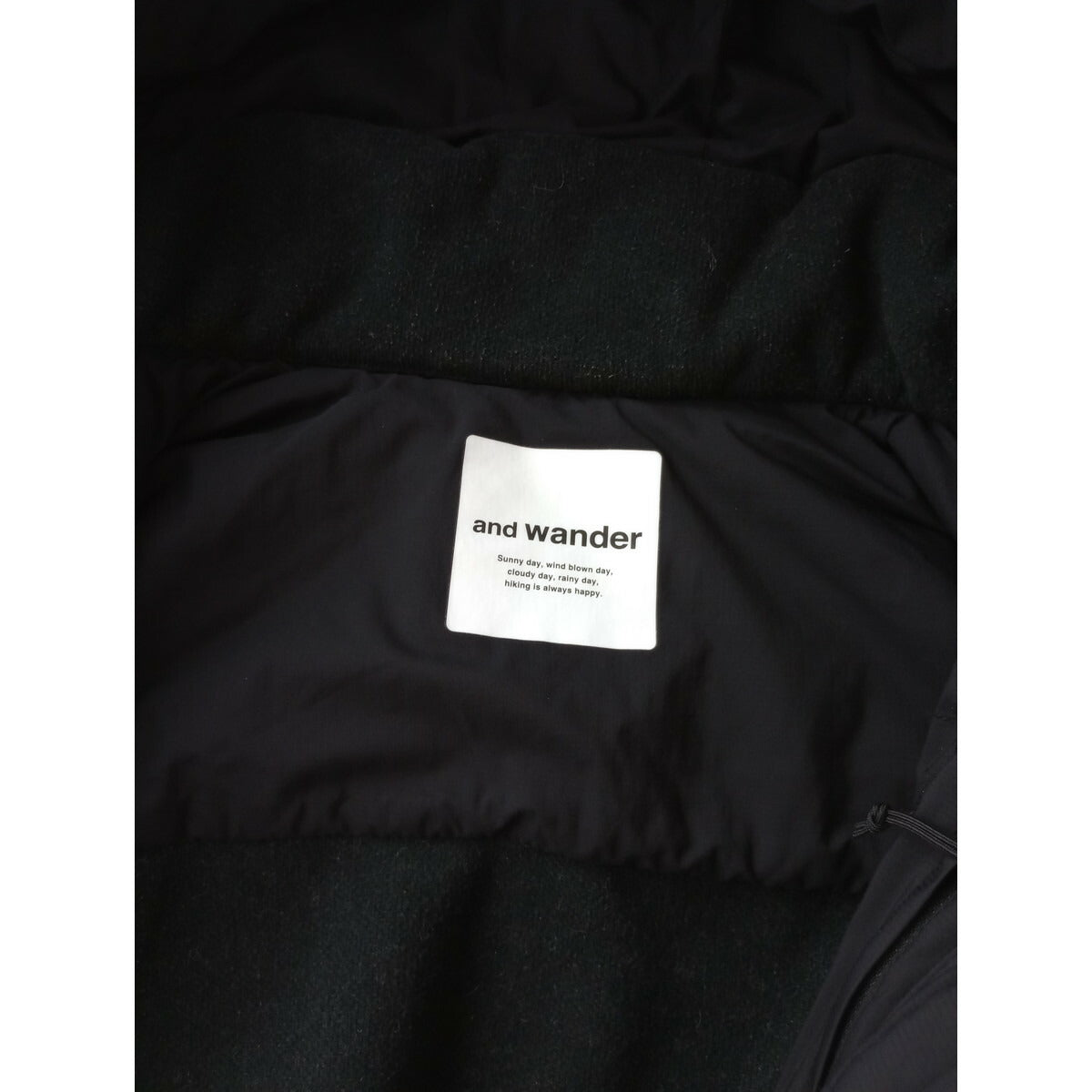 and wander アンドワンダー top fleece vest トップ フリース ベスト プリマロフト 黒 ブラック 00 (25M＋0822)【中古】
