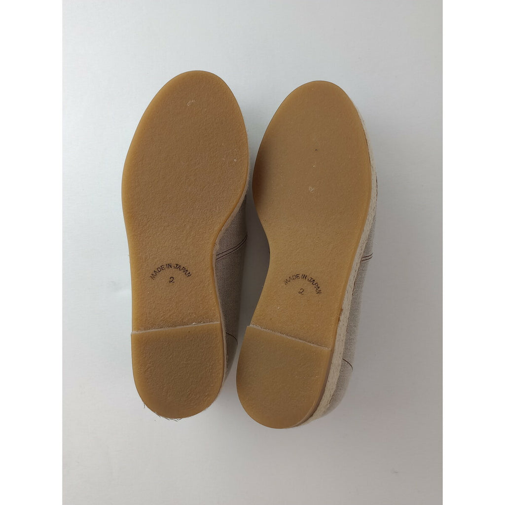 pallas palace パラスパレス オープントゥ エスパドリーユ サンダル シューズ 靴 生成り 2 23.5 靴 【中古】