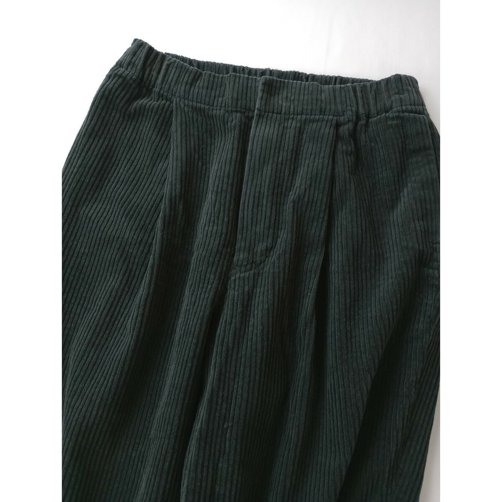 24AW Babaghuri ババグーリ コットン コーデュロイ テーパード パンツ コットン 墨黒 ヨーガンレール (16M＋2170)【中古】