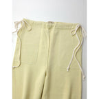 maturely マチュアリー 2P セットアップ Side Cord Vest Side Cord Jersey2 コットン スウェット ベスト パンツ 黄色 イエロー【中古】