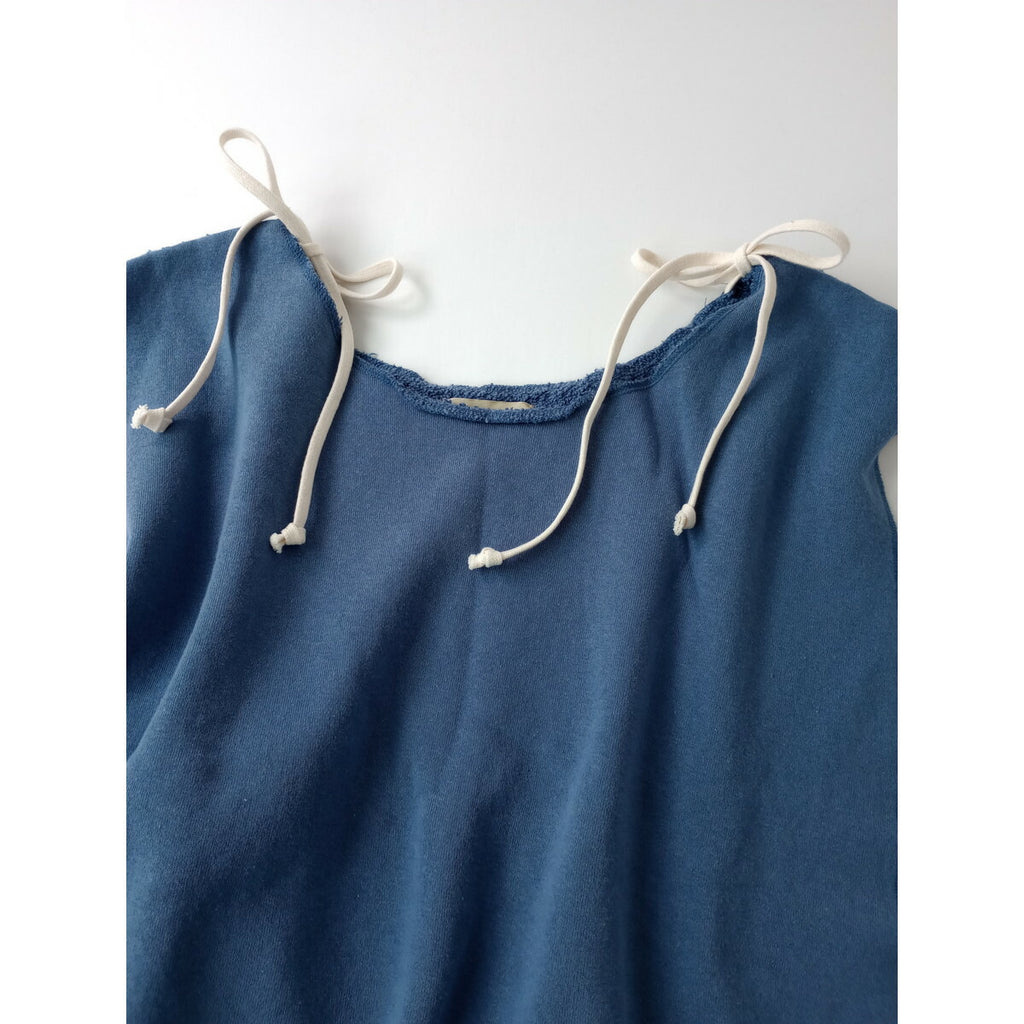 maturely マチュアリー 2P セットアップ Side Cord Vest Side Cord Jersey2 コットン スウェット ベスト パンツ ブルー【中古】