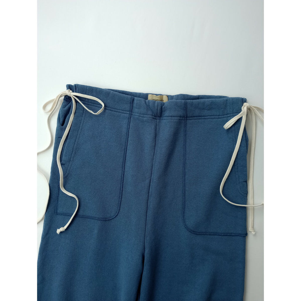 maturely マチュアリー 2P セットアップ Side Cord Vest Side Cord Jersey2 コットン スウェット ベスト パンツ ブルー【中古】