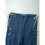 maturely マチュアリー 2P セットアップ Side Cord Vest Side Cord Jersey2 コットン スウェット ベスト パンツ ブルー【中古】