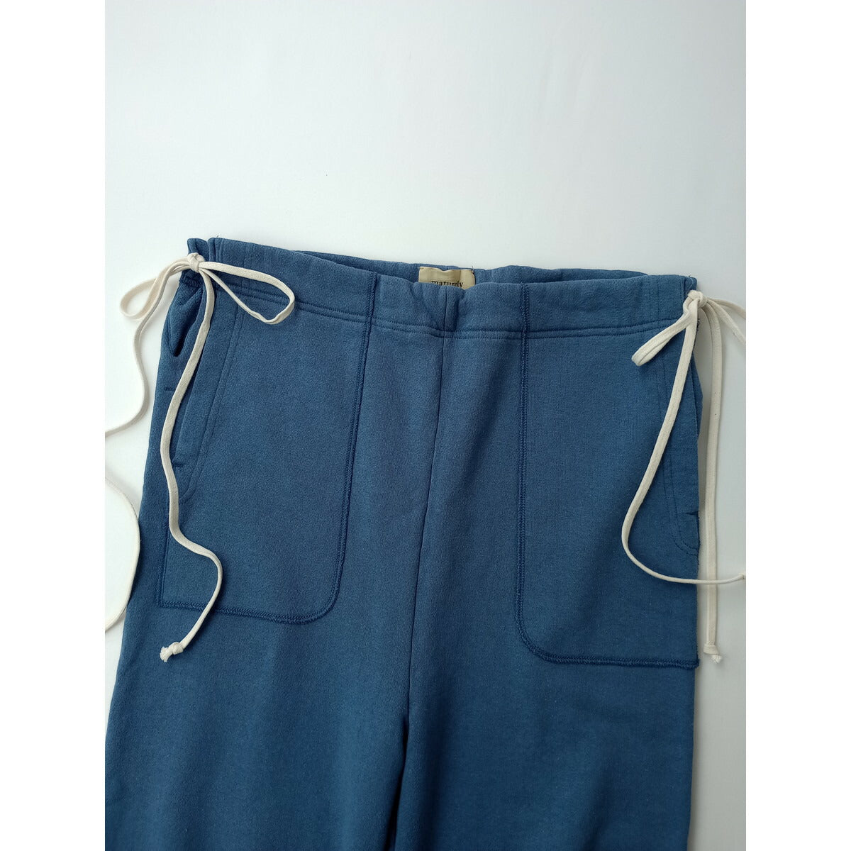 maturely マチュアリー 2P セットアップ Side Cord Vest Side Cord Jersey2 コットン スウェット ベスト パンツ ブルー【中古】