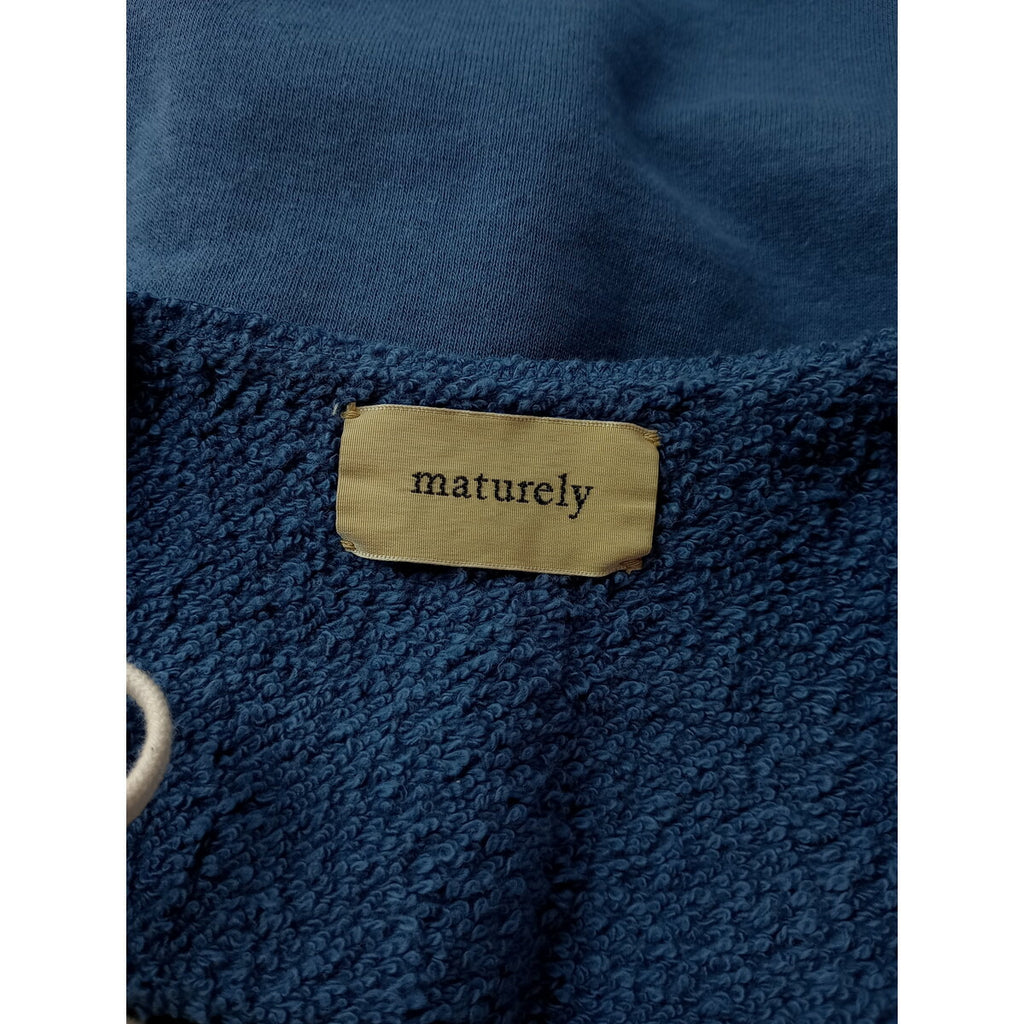maturely マチュアリー 2P セットアップ Side Cord Vest Side Cord Jersey2 コットン スウェット ベスト パンツ ブルー【中古】