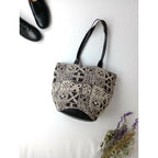22SS mina perhonen ミナペルホネン forest tile focaccia bag フォカッチャ バッグ 墨黒【中古】