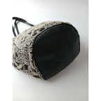 22SS mina perhonen ミナペルホネン forest tile focaccia bag フォカッチャ バッグ 墨黒【中古】
