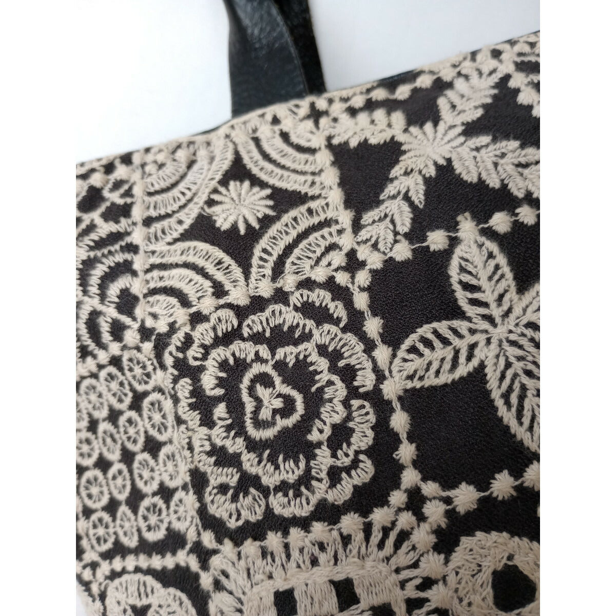 22SS mina perhonen ミナペルホネン forest tile focaccia bag フォカッチャ バッグ 墨黒【中古】