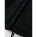 Drawer ドゥロワー PRE1 ウールアルパカナイロン ボア ジレ ベスト 黒 ブラック 36 (22M＋0494)【中古】
