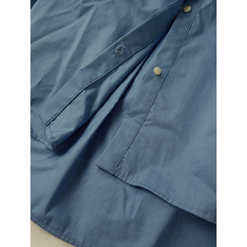25SS HOUSE OF LOTUS ハウス オブ ロータス コットン サテン ランダム パール 長袖 シャツ ブルー M【中古】