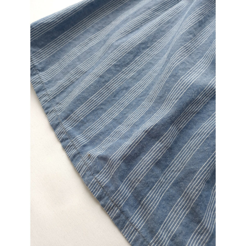 Vlas blomme ヴラスブラム コットン 綿100％ ストライプ ロング ワンピース ブルー 1 長袖【中古】