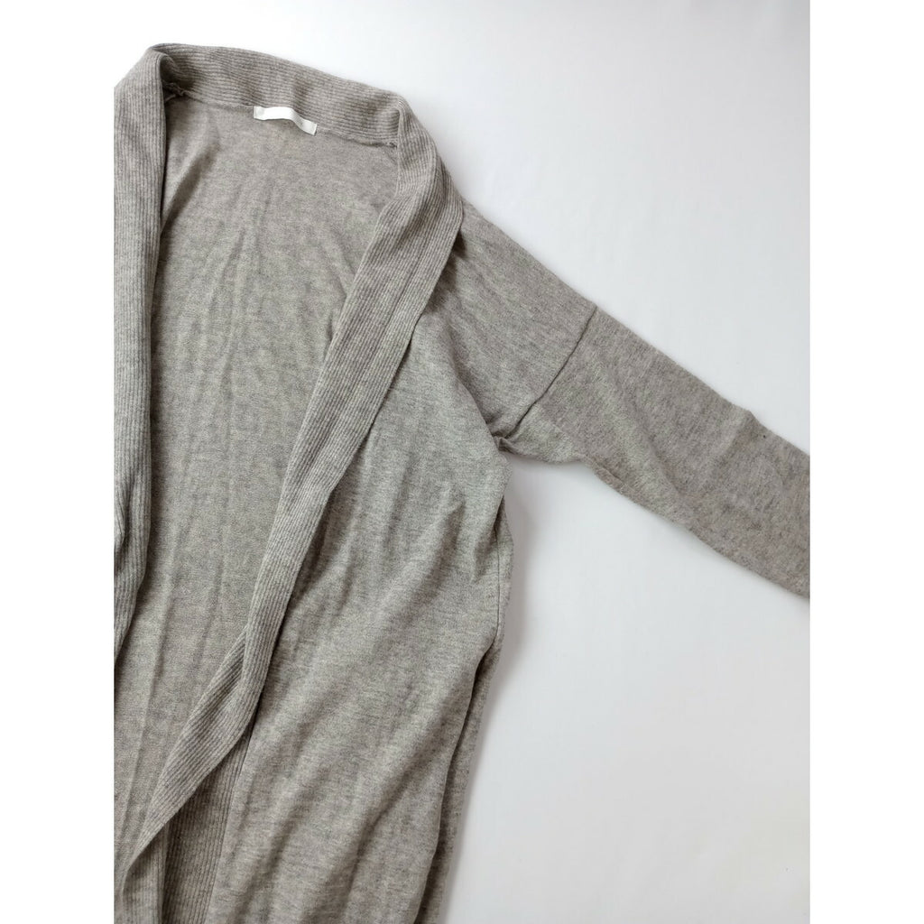 evam eva vie エヴァムエヴァ ヴィー ヤク コットン ロング カーディガン 羽織 グレー【中古】
