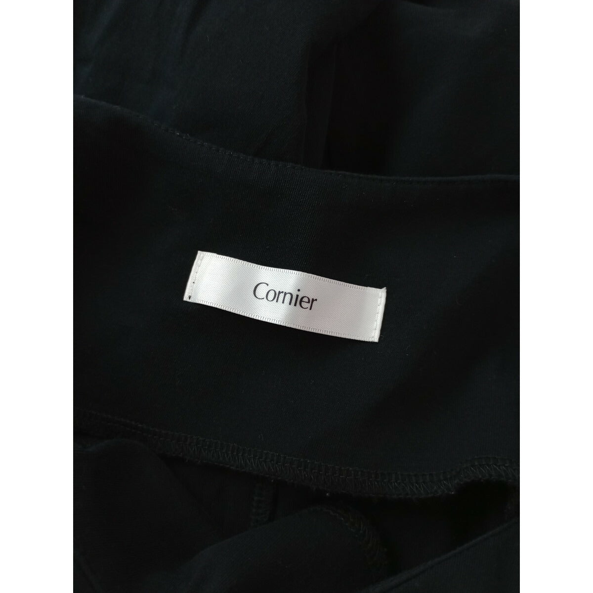 cornier コルニエ コットン 綿 100％ ノースリーブ ロングワンピース 黒 ブラック S【中古】