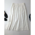 atelier naruse アトリエナルセ cotton patch pocket skirt コットン 綿 100％ パッチ ポケット ギャザー ロング スカート 白【中古】
