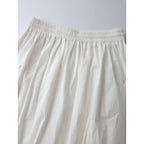 atelier naruse アトリエナルセ cotton patch pocket skirt コットン 綿 100％ パッチ ポケット ギャザー ロング スカート 白【中古】