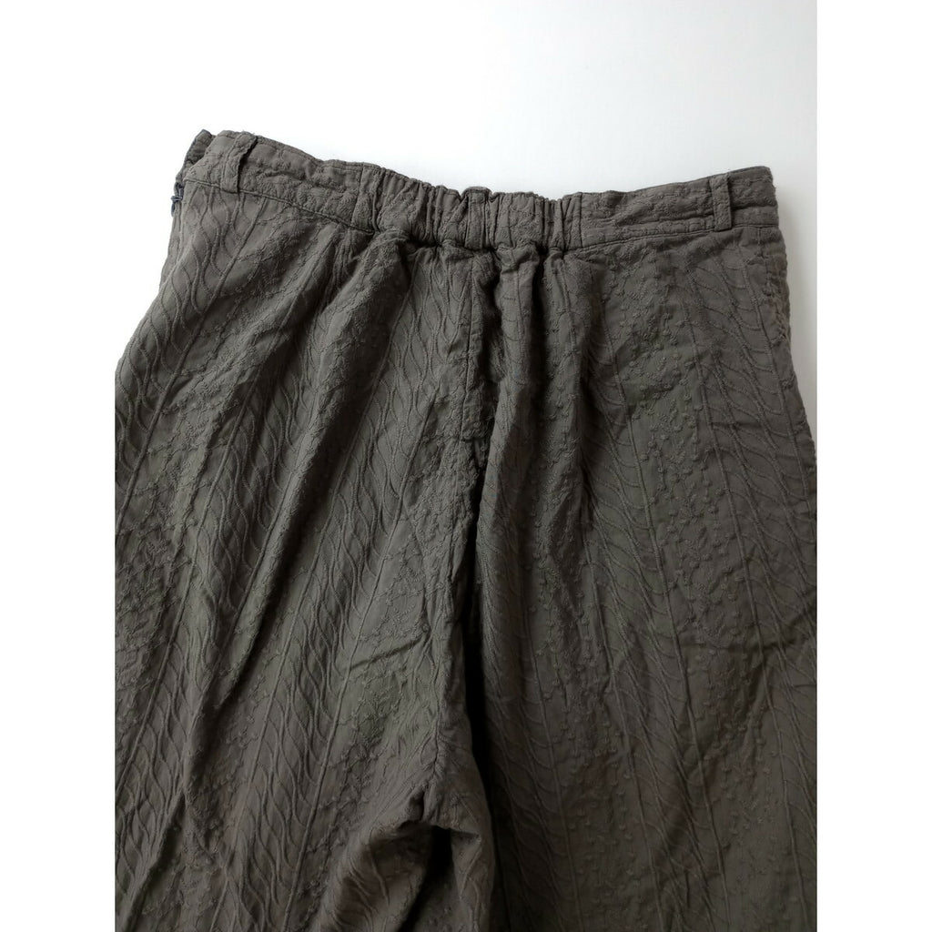 23SS GRANDMA MAMA DAUGHTER toro グランマママドータートロ 2Pセットアップエンブロイダリーノーカラーシャツ サイドジップパンツ 1グレー【中古】