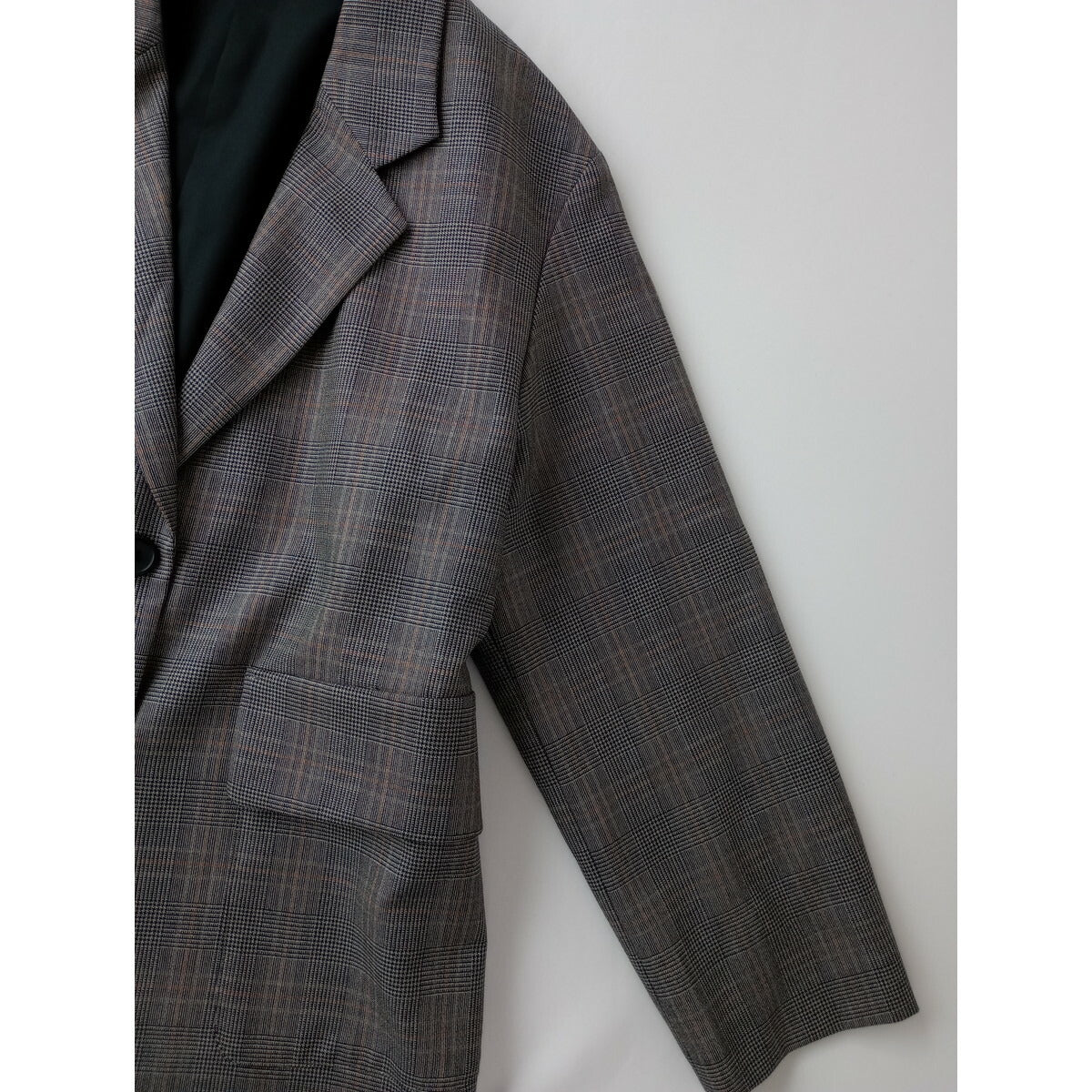 MARGARET HOWELL マーガレットハウエル OVERCHECK WOOL テーラード ジャケット ウール 毛 100％ 1 グレー【中古】