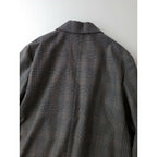 MARGARET HOWELL マーガレットハウエル OVERCHECK WOOL テーラード ジャケット ウール 毛 100％ 1 グレー【中古】