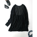 ateliernaruse アトリエナルセ wool&linen bosom shirt c&s ウール＆リネン ブザム 長袖 シャツ カットソー 黒 ブラック中古】